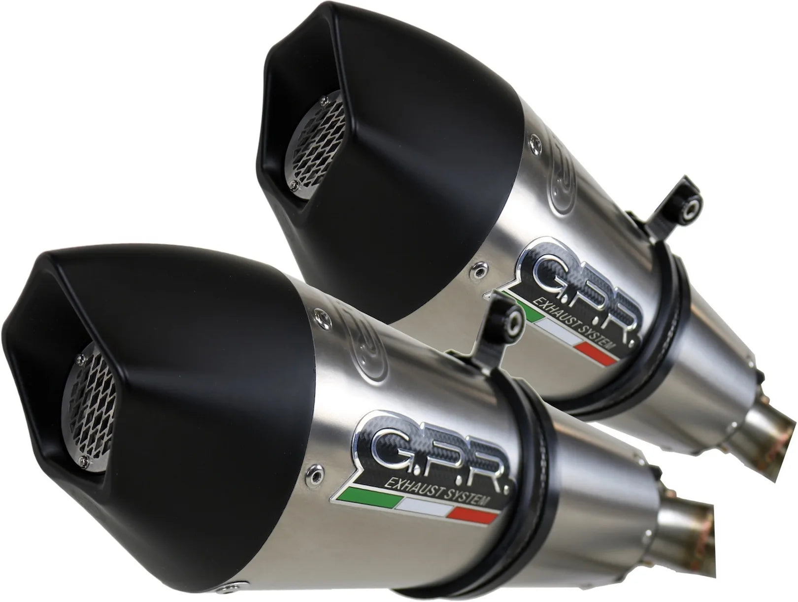 Double Sortie D'Échappement Avec Catalyseur Et Homologation Acoustique Gp Evo4 Titanium - Gpr Compatible Avec Aprilia Dorsoduro 1200 (2011-2016)