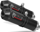 Dual Non-Catalytic Exhaust System With Sound Certification Oval Carbon Carbon - Mivv Compatible With Yamaha Xt 660 X (2004-2016)