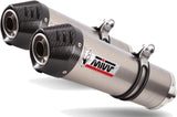 Double Sortie D'Échappement Homologuée Au Niveau Sonore Oval Titanium Carbon - Mivv Compatible Avec Suzuki Gsx-R 1300 Hayabusa (2008-2017)