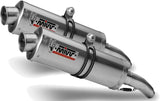 Double Sortie D'Échappement Non Catalysée Avec Homologation Acoustique Oval Acier - Mivv Compatible Avec Ducati Monster 695 (2006-2008)