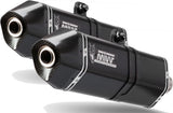 Double Sortie D'Échappement Homologuée Au Niveau Sonore Speed Edge Acier Noir Carbon - Mivv Compatible Avec Suzuki Gsx-R 1300 Hayabusa (2008-2017)