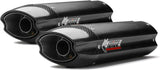 Dual Exhaust System With Sound Certification Suono Steel Black Carbon - Mivv Compatible With Yamaha Yzf 1000 R1 (2007-2008)