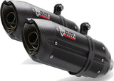 Dual Non-Catalytic Exhaust System With Sound Certification Suono Steel Black Carbon - Mivv Compatible With Aprilia Dorsoduro 1200 (2012-2016)