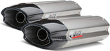Double Sortie D'Échappement Avec Catalyseur Et Homologation Acoustique Suono Acier Carbon - Mivv Compatible Avec Ducati 848 (2007-2013)