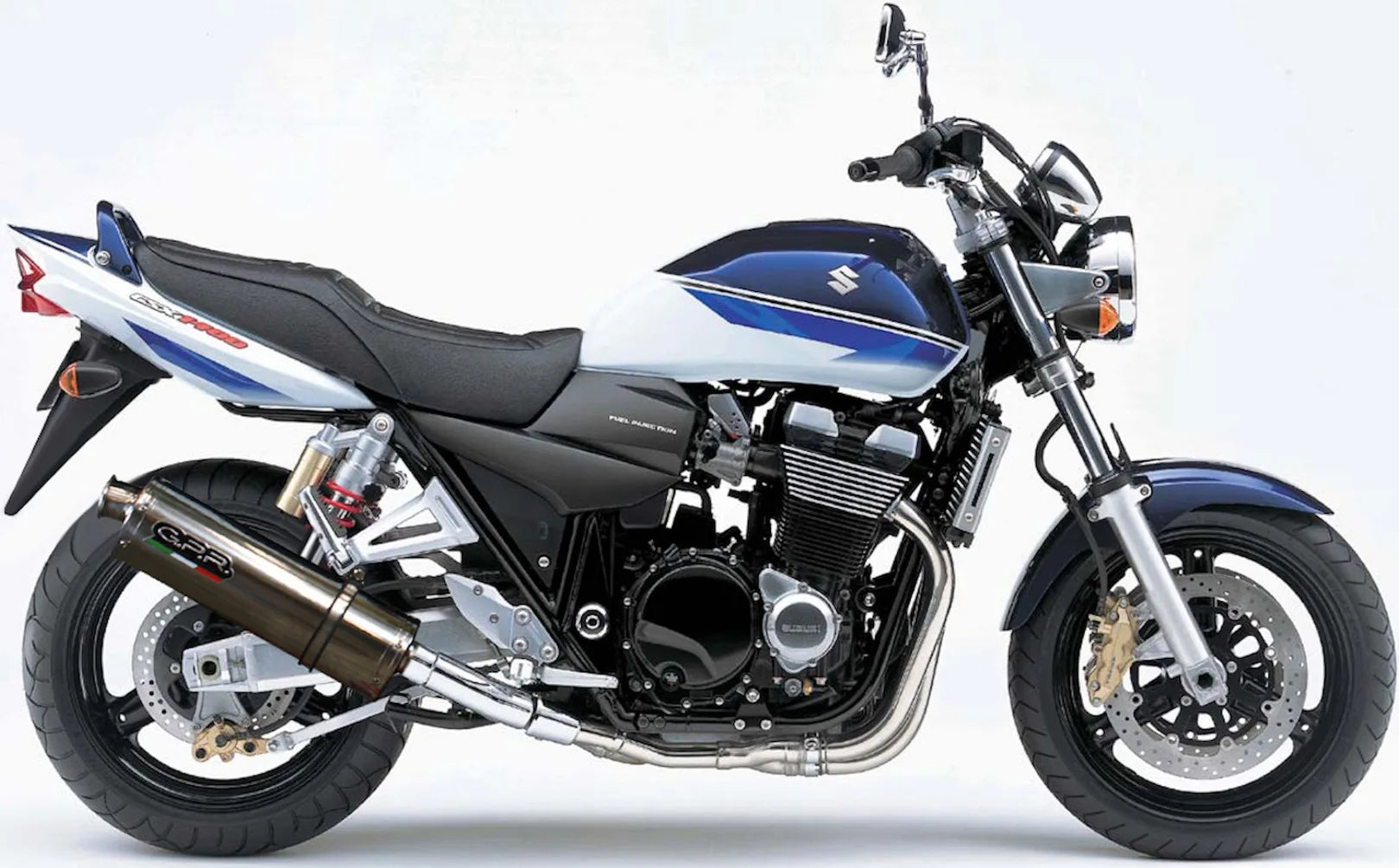 Double Sortie D'Échappement Avec Catalyseur Et Homologation Acoustique Trioval Acier - Gpr Compatible Avec Suzuki Gsx 1400 (2001-2007)