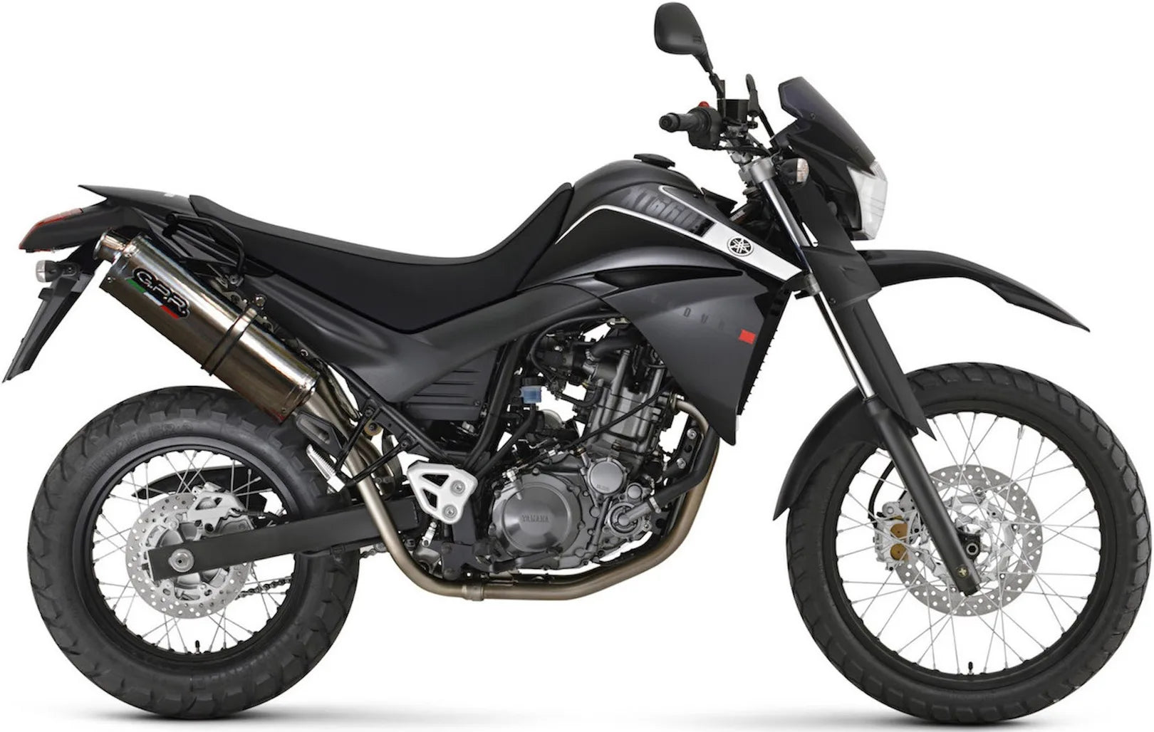 Système D'Échappement Complet Avec Catalyseur Et Homologation Acoustique Trioval Acier - Gpr Compatible Avec Yamaha Xt 660 X - R (2004-2014)