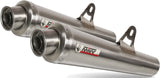 Double Sortie D'Échappement Non Catalysée Avec Homologation Acoustique X-Cone Acier - Mivv Compatible Avec Suzuki Gsr 600 (2006-2010)