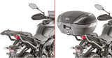 Monolock Black Top Case - 29 Lt Technopolymer - Givi Compatible With Yamaha Mt-07 (2018-2020)