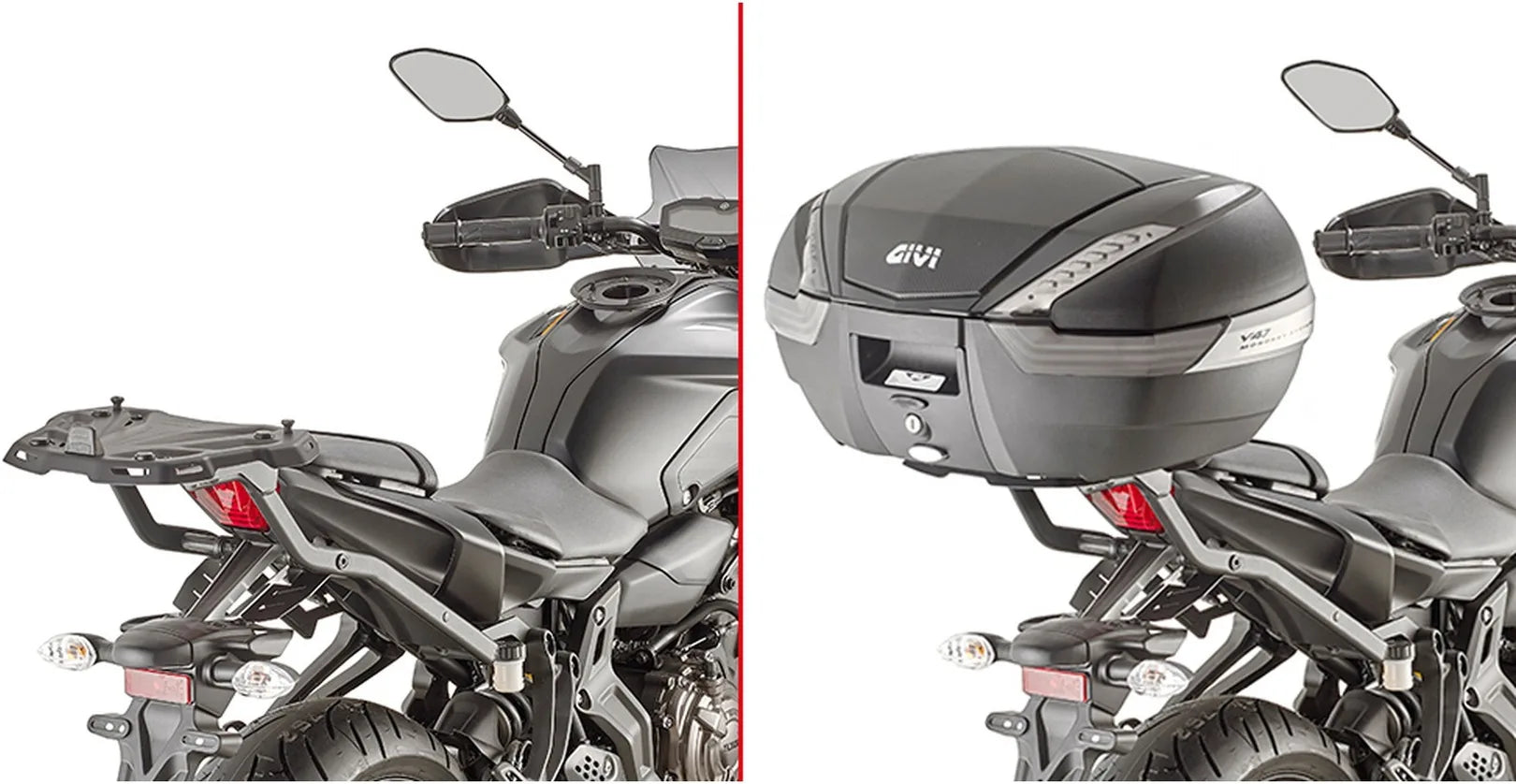 Top Case Monokey Noir 34 Lt Technopolymères - Givi Compatible Avec Yamaha Mt-07 (2021-2024)