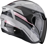 Casque Urban Pour Moto Scorpion Exo Exo-230 Polycarbonate Gris Rose Hipe Taille Xs