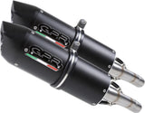 Double Sortie D'Échappement Homologuée Au Niveau Sonore Furore Aluminium Noir - Gpr Compatible Avec Ktm Duke Ii (2000-2006)