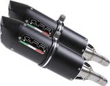 Dual Exhaust System With Sound Certification Furore Aluminium Black - Gpr Compatible With Ducati Monster 620 (2003-2006)