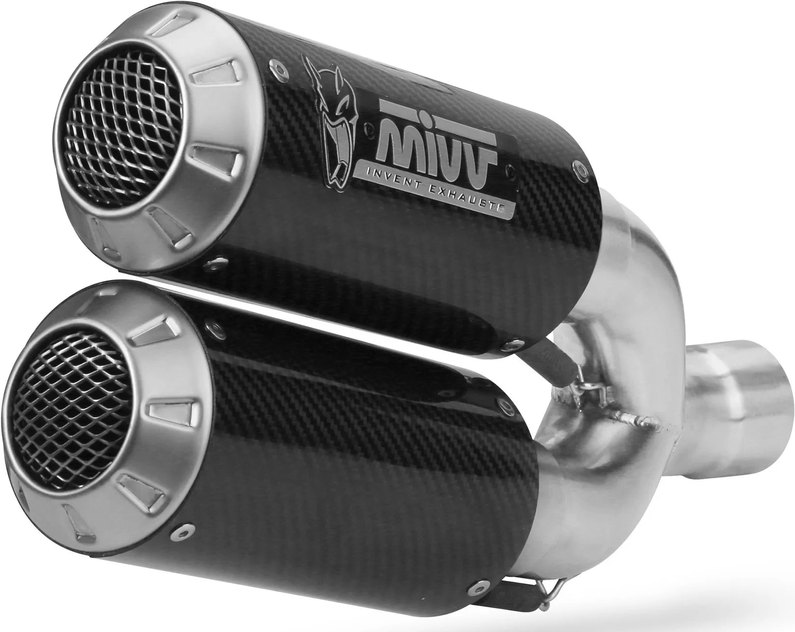 Double Sortie D'Échappement Non Catalysée Et Sans Homologation Acoustique Mk3 Carbon - Mivv Compatible Avec Ducati Monster 1200 (2014-2016)