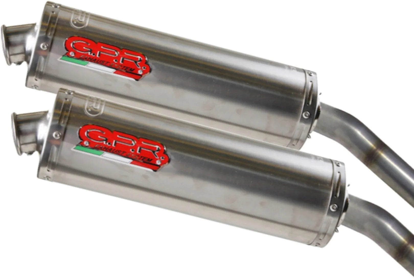 Double Sortie D'Échappement Homologuée Au Niveau Sonore Oval Titanium - Gpr Compatible Avec Moto Morini Corsaro 1200 (2005-2011)