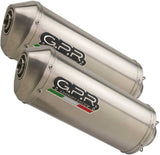 Dual Exhaust System With Sound Certification Satinox Stainless Steel - Gpr Compatible With Cagiva Raptor 1000 (2000-2003)