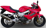 Double Sortie D'Échappement Homologuée Au Niveau Sonore Trioval Acier - Gpr Compatible Avec Honda Vtr 1000 F Firestorm (1997-2007)