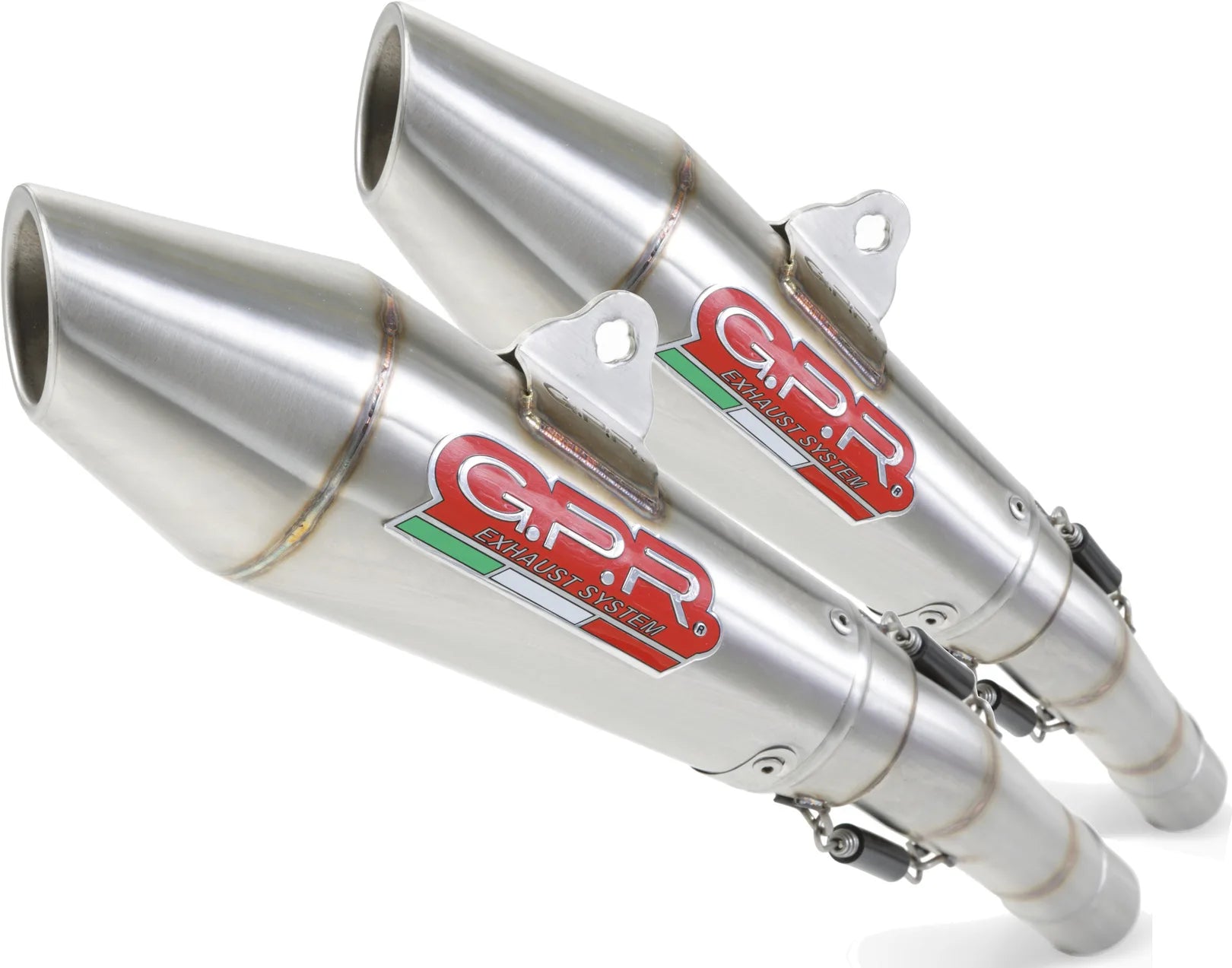 Double Sortie D'Échappement Homologuée Au Niveau Sonore Vintacone Acier - Gpr Compatible Avec Moto Guzzi V7 I - Ii Racer (2010-2016)