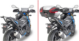 Monolock Vision Black Tech Top Case - 34 Lt Vision Technopolymer - Givi Compatible With Suzuki Gsx-S 750 (2017-2021)