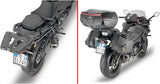 Monolock Riviera Black Tech Top Case - 46 Lt Riviera Technopolymer - Givi Compatible With Suzuki Gsx-S 1000 Gt (2022-2024)