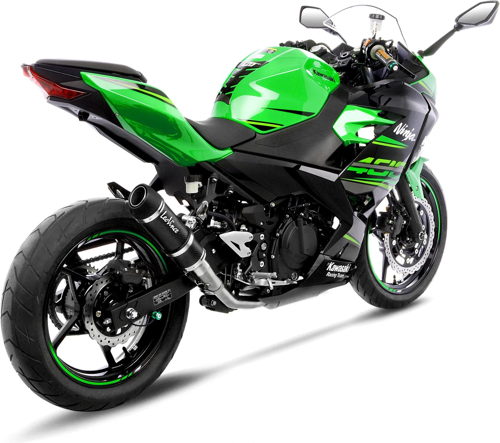Échappement Sans Homologation Sonore Gp Corsa Evo Carbon Fiber - Leovince Compatible Avec Kawasaki Ninja 400 (2022-2023)