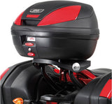 Monolock Riviera Triple Black Top Case - 46 Lt Riviera Technopolymer - Givi Compatible With Yamaha Fz-1 Fazer 1000 (2006-2015)