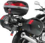Monolock Alpina Black Aluminium Top Case - 44 Lt Alpina Aluminium - Givi Compatible With Yamaha Xjr 1300 (2007-2014)