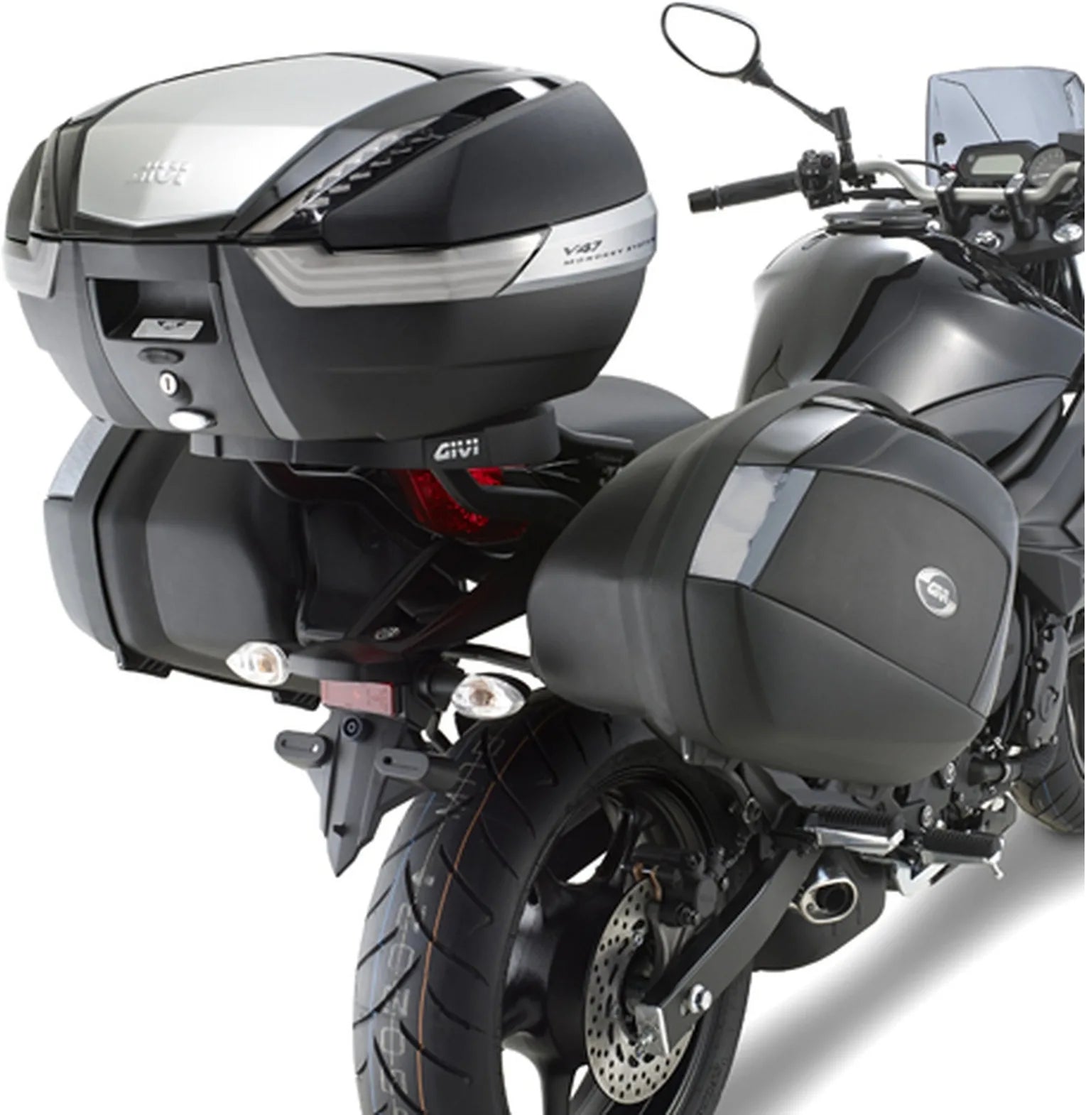 Top Case Monokey Maxia 5 Argent 58 Lt Maxia 5 Technopolymères - Givi Compatible Avec Yamaha Xj6 600 (2013-2015)