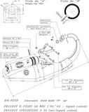 Système D'Échappement Complet Avec Catalyseur Et Homologation Acoustique Hand Made Tt Aluminium - Leovince Compatible Avec Peugeot X-Fight 50 Wrc Liquid (2002-2003)
