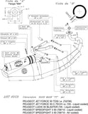 Complete Catalytic Exhaust System With Sound Certification Hand Made Tt Aluminum - Leovince Compatible With Peugeot Jet Force 50 Tdsi Injection (2003-2006)