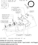 Système D'Échappement Complet Avec Catalyseur Et Homologation Acoustique Hand Made Tt Aluminium - Leovince Compatible Avec Piaggio Nrg Mc3 (2001)