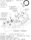 Système D'Échappement Complet Avec Catalyseur Et Homologation Acoustique Hand Made Tt Aluminium - Leovince Compatible Avec Piaggio Typhoon 50 2T (2009-2011)
