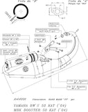 Système D'Échappement Complet Avec Catalyseur Et Homologation Acoustique Hand Made Tt Aluminium Noir - Leovince Compatible Avec Mbk Booster 50 (2004-2012)