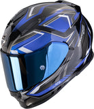 Full-Face Motorcycle Helmet Scorpion Exo Exo-491 Polycarbonate Black Blue Zumo Size Xxl