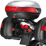 Monolock Riviera Triple Black Top Case - 46 Lt Riviera Technopolymer - Givi Compatible With Suzuki Gsf 1200 Bandit - S (2000-2005)