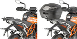 Top Case Monolock Noir Tech 30 Lt C30Nt Technopolymères - Givi Compatible Avec Ktm 390 Duke (2017-2023)