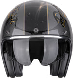 Urban Motorcycle Helmet Scorpion Exo Belfast Evo Ultra Tct Silver Black Gold Drive Fast Size M