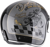 Casque Urban Pour Moto Scorpion Exo Belfast Evo Ultra Tct Argent Noir Or Drive Fast Taille Xl