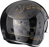 Casque Urban Pour Moto Scorpion Exo Belfast Evo Carbon Carbon Fiber Noir Or Zippy Taille S