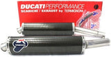 Double Sortie D'Échappement Sans Homologation Acoustique Carbon - Termignoni Compatible Avec Ducati Supersport 1000