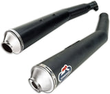 Double Sortie D'Échappement Sans Homologation Acoustique Acier Inox Noir - Termignoni Compatible Avec Ducati Gt 1000