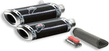 Double Sortie D'Échappement Sans Homologation Acoustique Carbon - Termignoni Compatible Avec Ducati Streetfighter 1098
