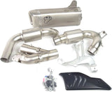 Système D'Échappement Complet Non Catalysé Et Sans Homologation Acoustique Titanium - Termignoni Compatible Avec Ducati Multistrada 1260 (2018)