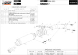 Système D'Échappement Non Catalysé Et Homologué Au Niveau Sonore Gp Acier Noir - Mivv Compatible Avec Aprilia Rsv 1000 (1998-2003)