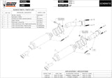 Double Sortie D'Échappement Non Catalysée Avec Homologation Acoustique Gp Carbon - Mivv Compatible Avec Aprilia Tuono Fighter 1000 (2006-2010)
