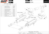 Double Sortie D'Échappement Homologuée Au Niveau Sonore Suono Acier Carbon - Mivv Compatible Avec Aprilia Shiver 750 (2008-2016)