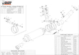 Non-Catalytic Exhaust Tip With Sound Certification Gp Steel Black - Mivv Compatible With Aprilia Tuono V4 Aprc (2011-2016)