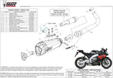 Non-Catalytic Exhaust Tip With Sound Certification Delta Race Steel Black Carbon - Mivv Compatible With Aprilia Rs 125 4T (2017-2020)