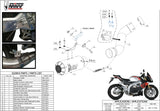 Système D'Échappement Non Catalysé Et Sans Homologation Acoustique Mk3 Acier - Mivv Compatible Avec Aprilia Tuono V4 1100 (2018-2020)