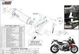 Système D'Échappement Non Catalysé Et Homologué Au Niveau Sonore Speed Edge Acier Noir Carbon - Mivv Compatible Avec Aprilia Tuono V4 1100 (2018-2020)