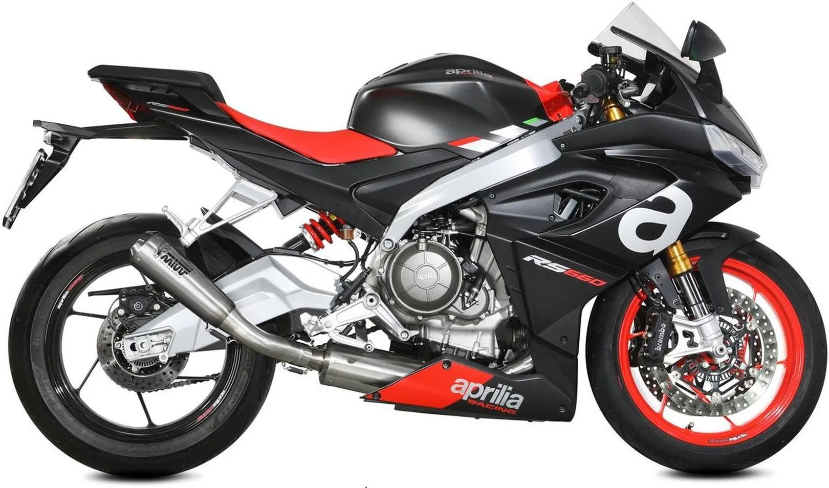 Système D'Échappement Complet Sans Catalyseur Et Homologué Au Niveau Sonore X-M1 Titanium - Mivv Compatible Avec Aprilia Rs 660 (2020-2024)